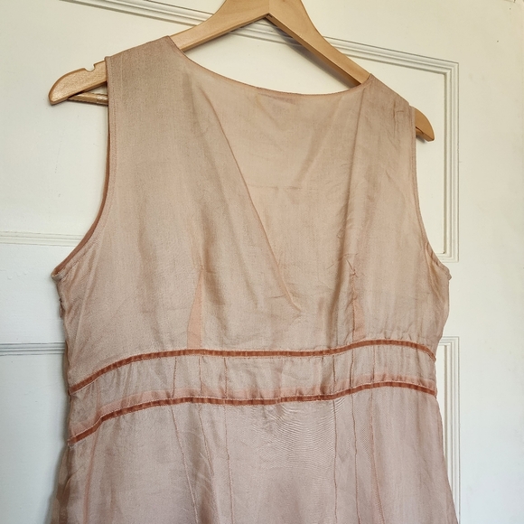 Vintage April Cornell Silk And Cotton Floral Embroidery Dress Medium - Picture 9 of 11